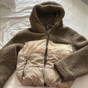 Cozy Brown and Tan Teddy Jacket